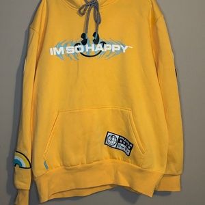 VERY COOL I Am So Happy The World Is Ending Hoodie Yellow Men's Size XXL